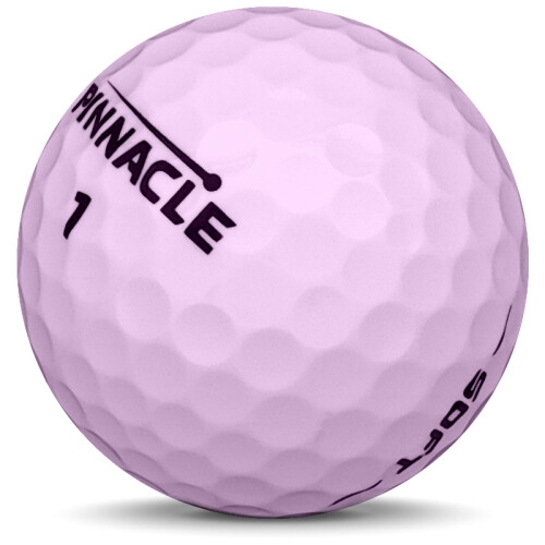 Golfboll av modellen Pinnacle Soft Lady i 2018 års version med rosa färg sned bild