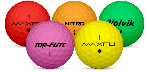 Sekalaiset golfpallot Eri väriset golfpallot